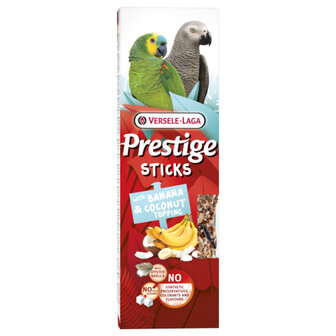 Versele Laga Papegaai Prestige Sticks banaan en  kokos 2 in 1det.1