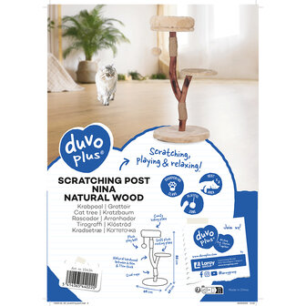 Duvo Krabpaal nina natural wood beige