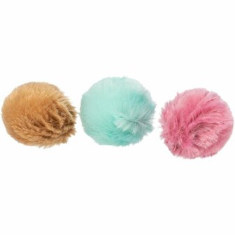 Trixie pluche bal 3 cm - kattenspeelgoed.