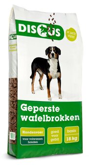 Discus geperste wafelbrok hondenvoer 18 kg