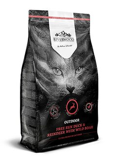 Riverwood kattenvoer outdoor eend, rendier en everzwijn 2 kg