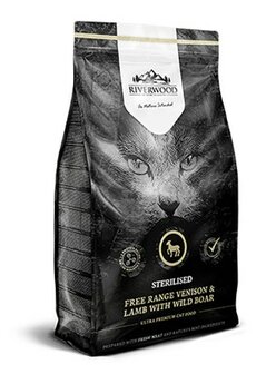 Riverwood kattenvoer sterilised hert, lam en everzwijn 2 kg