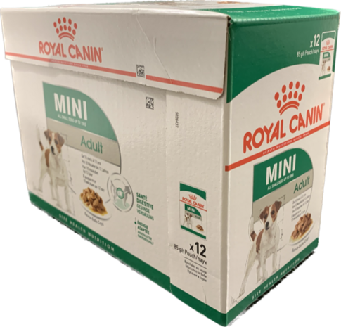 Royal canin mini adult wet 12x 85 gram verpakking