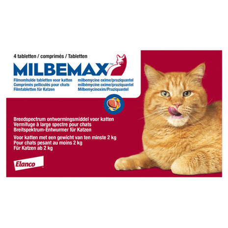 Milbemax Ontwormingtablet Kat 4 tabletten