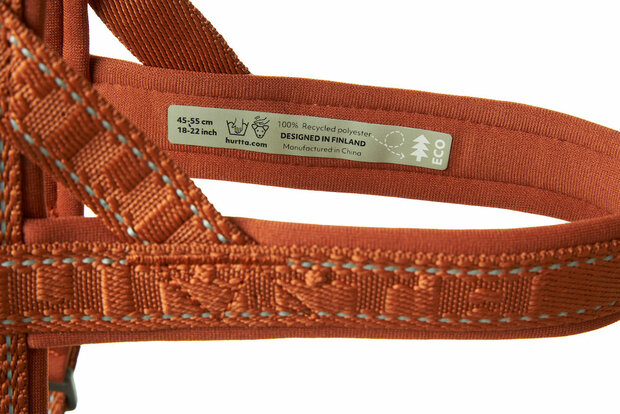 Hurtta casual harness eco cinnamon hondentuig det.3