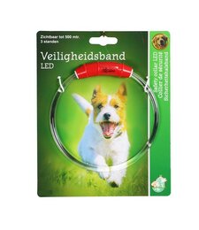 De boon led honden verlichtingshalsband rood