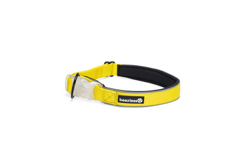 Beeztees safety gear hondenhalsband parinca geel - usb